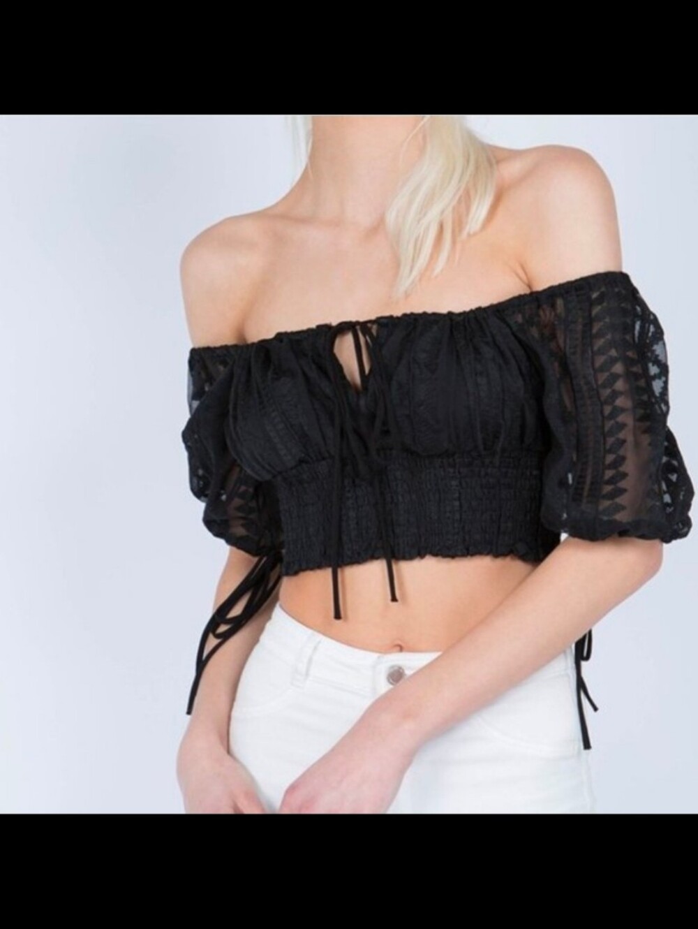 NWT/ Fanco NWT Puff Sleeve Crop Top M